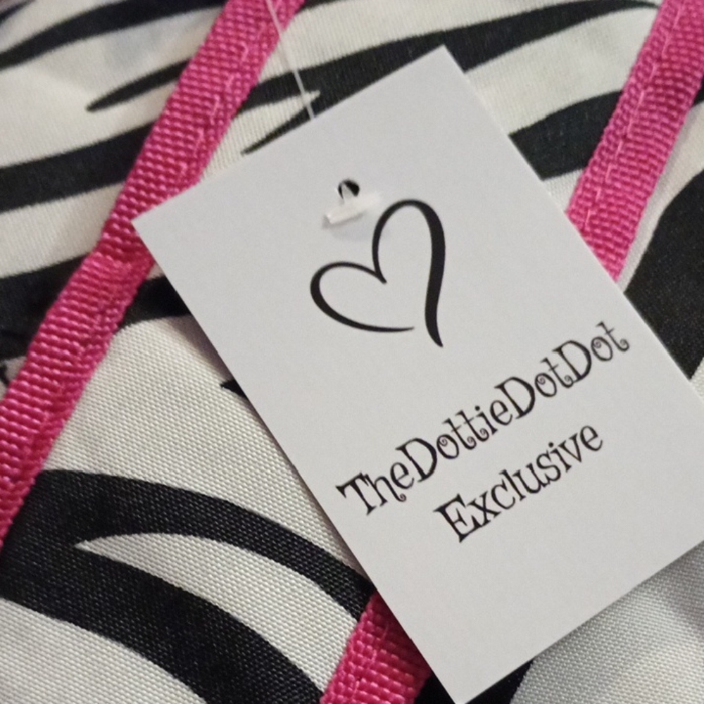 Zebra Pattern Backpack with Pink Interior - Picture 4 of 4